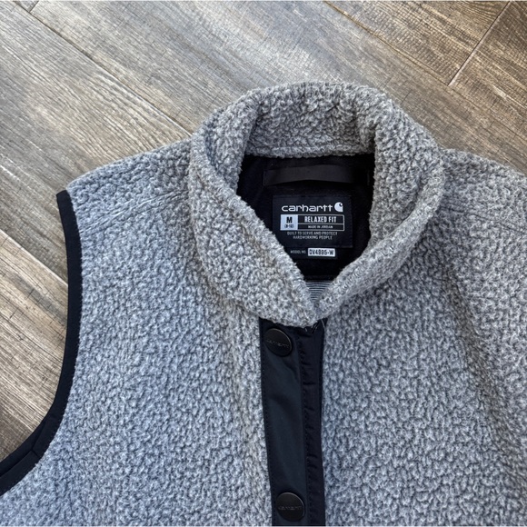 Carhartt Loose-Fit Sherpa-Lined Mock-Neck Vest for women’s grey M - Picture 2 of 4